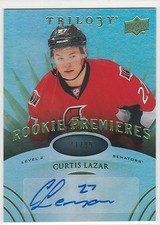 2014 14-15 Upper Deck Trilogy Radiant Green #146 Curtis Lazar Autograph 41/99 RC