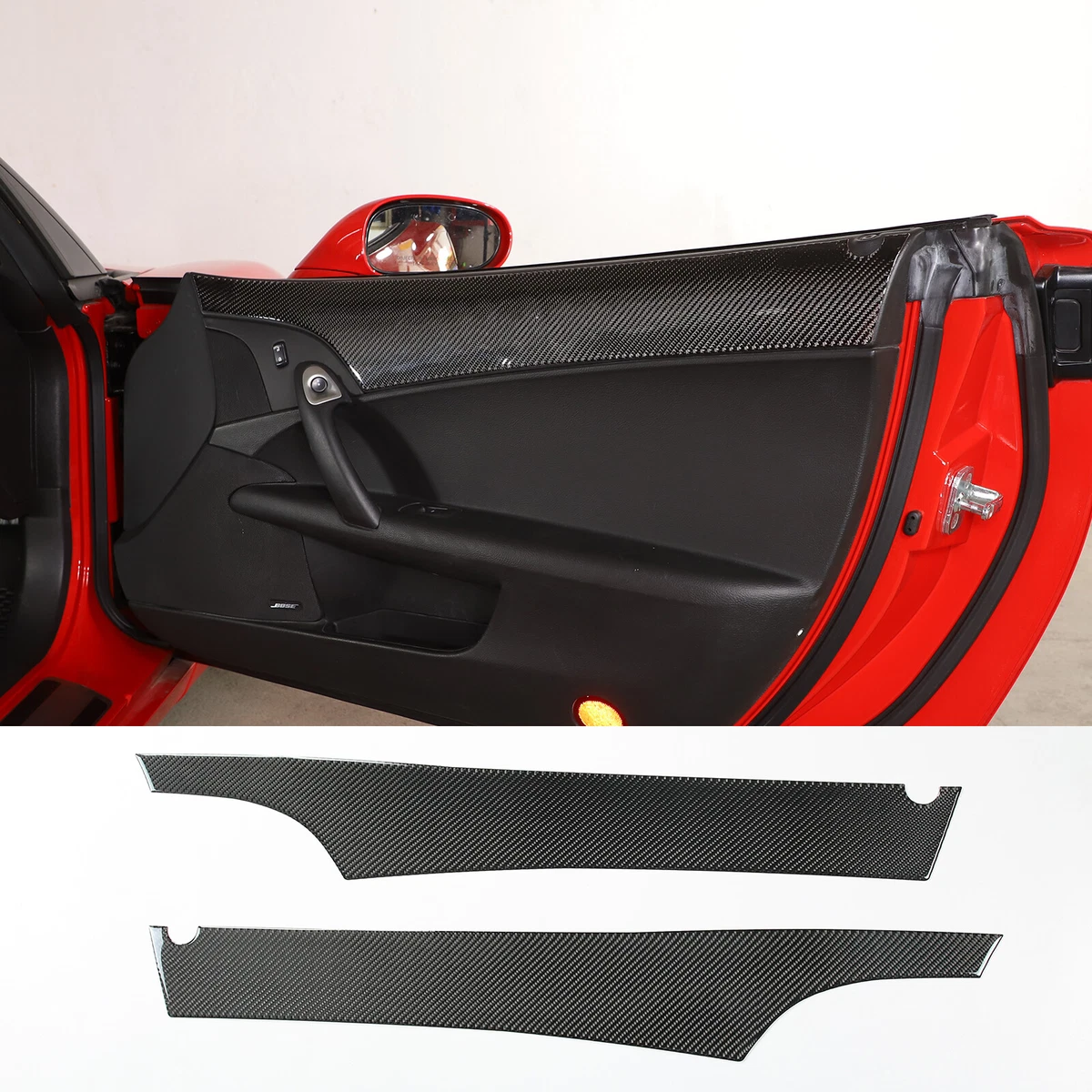 Carbon Fiber Inner Door Panel Top Trim Panel For Corvette C6 2005