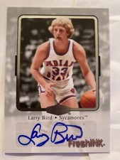 2012-13 Fleer Retro Larry Bird Fresh Ink Autographed Basketball Card Very Nice!