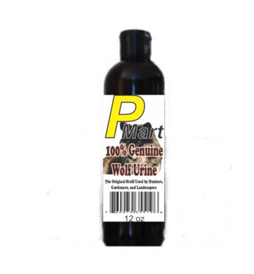 The Pee Mart Wolf Urine 12 ounces. Free Shipping!