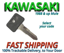 Kawasaki Mule Keys 1988+ Replacement Key Cut to Code B24422-B34343