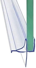 Frameless Shower Door Bottom Seal Shower Sweep with Drip Rail for 3/8" Glass,36"