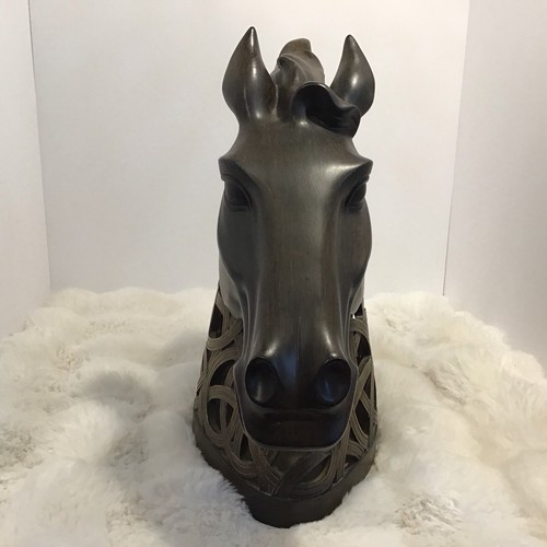 Rustikale Pferdekopf Skulptur Statue Hengst Distressed realistische Deko, 0133 - Bild 2 von 4