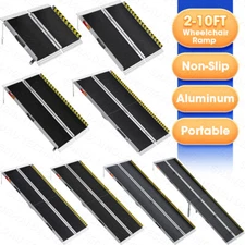 VNN Folding Aluminum Wheelchair Ramp 2/3/4/5/6/7/8/10 ft Mobility Ramp 600 lbs
