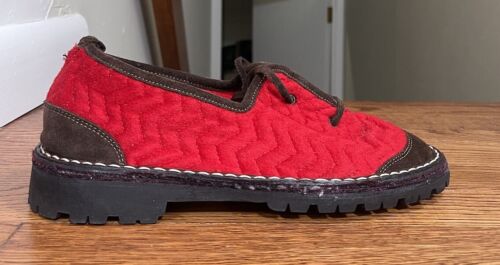 Piacenza Cashmere vibram shoes Red and Black Womens 38 - Afbeelding 1 van 8