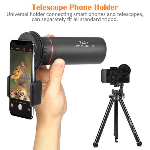 Universal Cell Phone Adapter Mount Binocular Monocular Spotting Scope Telescopes - Photo 3 sur 13