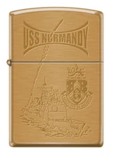 USS Normandy (CG-60) Cruiser Zippo MIB  Brushed Brass