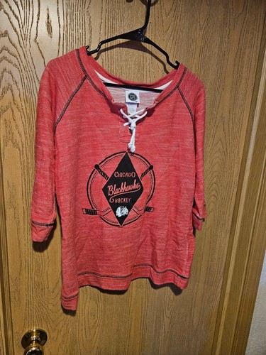 MAGLIA CHICAGO BLACKHAWKS DONNA GRANDE REEBOK SHIRT NHL - Foto 5 di 6