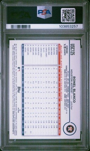 2024 Topps Chrome Negative Refractor #USC125 Ronel Blanco Astros RC PSA 9 - Picture 2 of 2