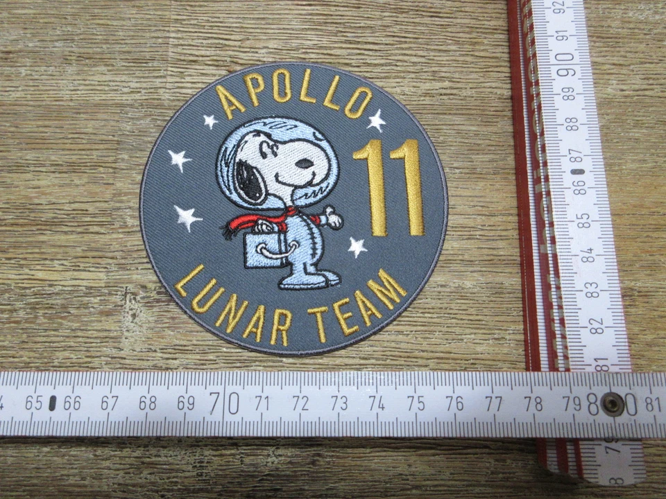 FERROMIL Patch US Army Snoopy Astronaut Apollo 11 Lunar Team NASA Flight Jacket Nose Art