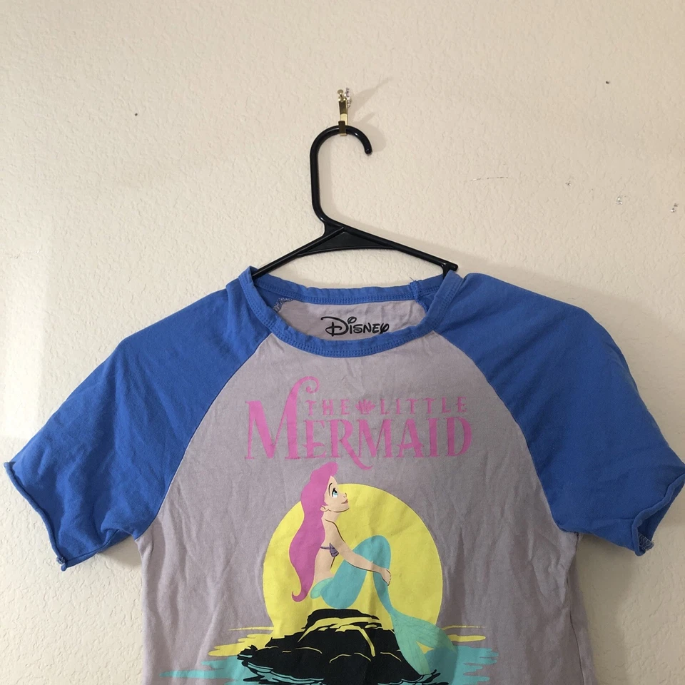 Disney "The Little Mermaid" youth size XS shirt blue/gray - Image 2 of 4