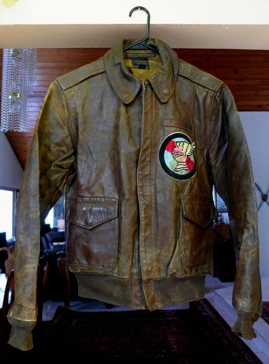 WWII Original US Army Air Corps Named A-2 Flight Leather WWII Original US Army Air Corps Named A-2 Flight Leather