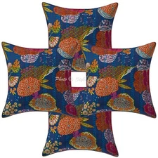 Cushion Cover Pillow Case Kantha Bohemian Traditional Throw Decor Art Yoga