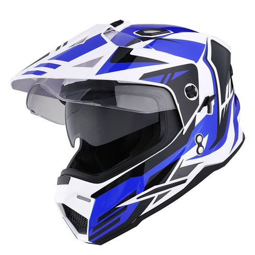 1Storm Youth Kids Dual Sport Dual Visor Motorcycle Motocross Full Face Helmet - Picture 16 of 54