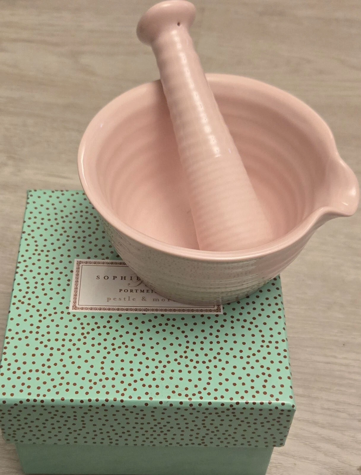 Portmeirion Sophie Conran Pink Pestle and Mortar