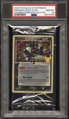 Pokémon PSA 10 Greninja Gold Star Celebrations Pack 2021