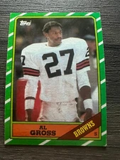 1986 Topps Football Card #199 Al Gross, Browns (O9)