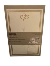 Invitation Kit Print Your Own WEDDING/SHOWER Platinum Hearts +BONUS -Photo Cards