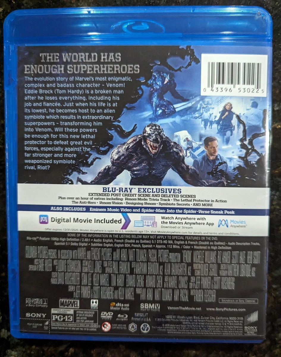 Venom blu ray streaming clearance