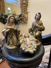 Vnt 60s Nativity Mary Joseph Baby Jesus Figurines Japan Crèche Paper Mache 3pcs