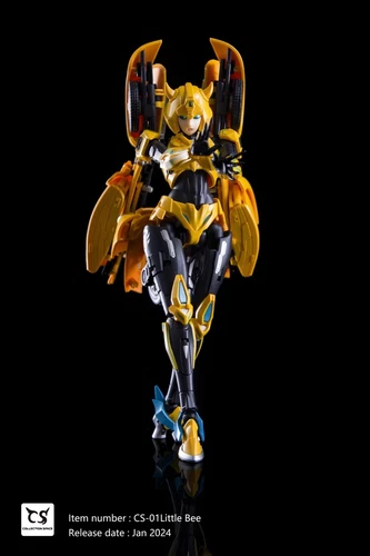 Collection Space CS-01 CS01 Little Bee Mecha Girl Action Figure toy  stock 18cm