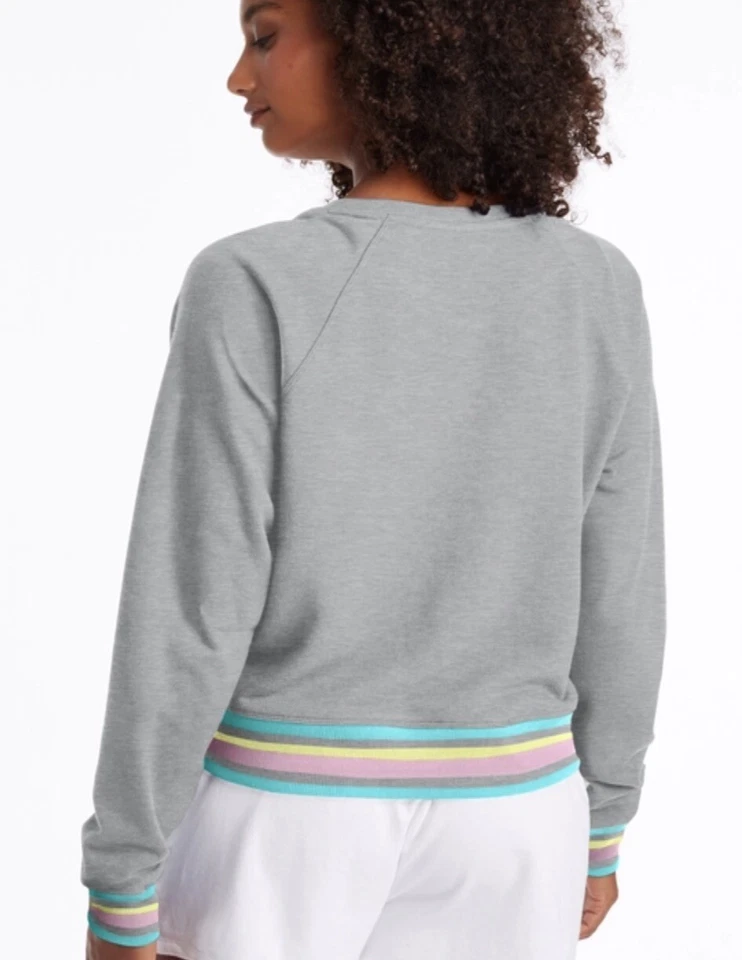 Champion Sudadera Campus Terry Francés Crew Bordado Logo Gris Rayas XL NUEVO Foto 2 de 4