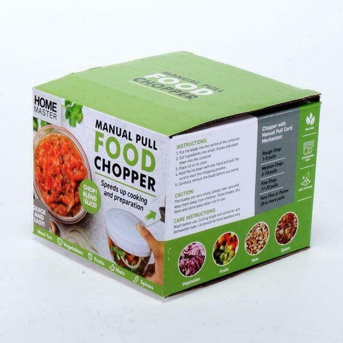 Food Processor 400ml Easy Manual Mini Chopper Pull Handle Vegetable Meat Chopper - Picture 7 of 7