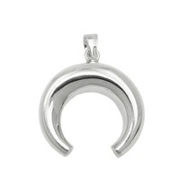 AnhäNger 17X19Mm Mondsichel GewöLbt GläNzend Silber 925 | Gallay