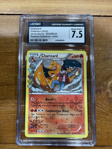 Charizard graded CGC 7.5 for sale on eBay