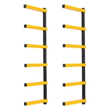 Wood Organizer Lumber Storage Rack Wall Mount with 6-Level Indoor & Outdoor Use