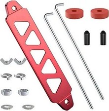 Battery Hold Down Kit, Aluminum Alloy Battery Tie Down Mount Bracke Color: Red