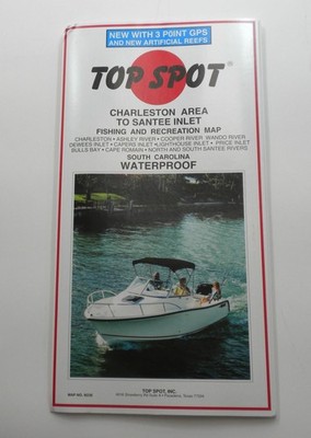 Top Spot N236 Waterproof GPS Map Inshore Charleston to South of Georgetown SC