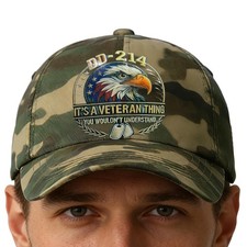 DD-214 This Is A Veterans' Matter Hat,M-ilitary Service Baseball Cap For Men