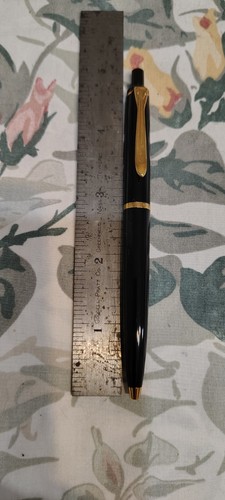 Pelikan Gold Plated Trim Black Resin Cap, Barrel Ball Point Pen Germany