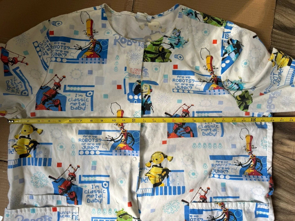 Super Rare! Vintage Robots The Movie Scrub Lab Jacket SZ XL