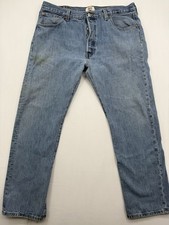 Vintage Levi's 501 Original Straight Leg Button-Fly Blue Denim Jeans Mens 40x32