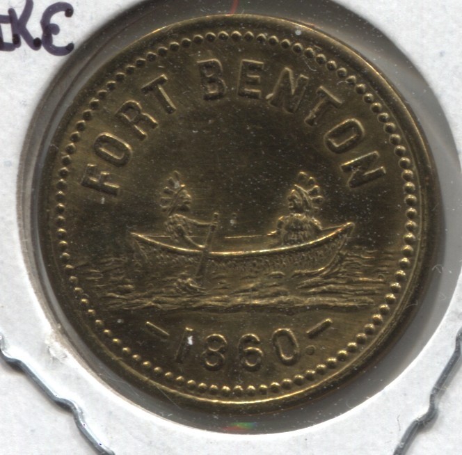 Fort Benson MT Restrike of 1860 Transportation Token MT-2A  See Scans