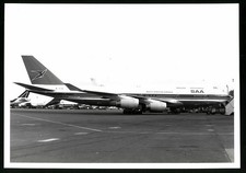 Fotografie Flugzeug Boeing 747 Jumbojet, Passagierflugzeug der SAA, Kennung ZS-