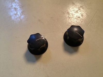 Fender Mustang Jaguar Knobs Set of 2 Vintage 1964 1965 1966 1967 1968 1969 USA