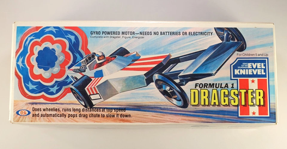 1975 Evel Knievel Formula 1 Dragster by Ideal – Vintage, Mint in Unopened Box - Image 2 of 4