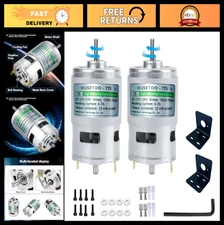 High Torque 12V DC Motor 20000 RPM Dual Ball Bearings Quiet Power Wheels Upgrade