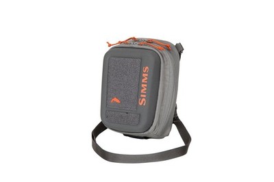 Simms Freestone Waterproof Outdoor Chest Bag with Pockets, Pewter