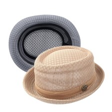 2Pcs Summer Mesh Pork Pie Hat Beach Party Fedora Cap Boater Porkpie Breaking ...