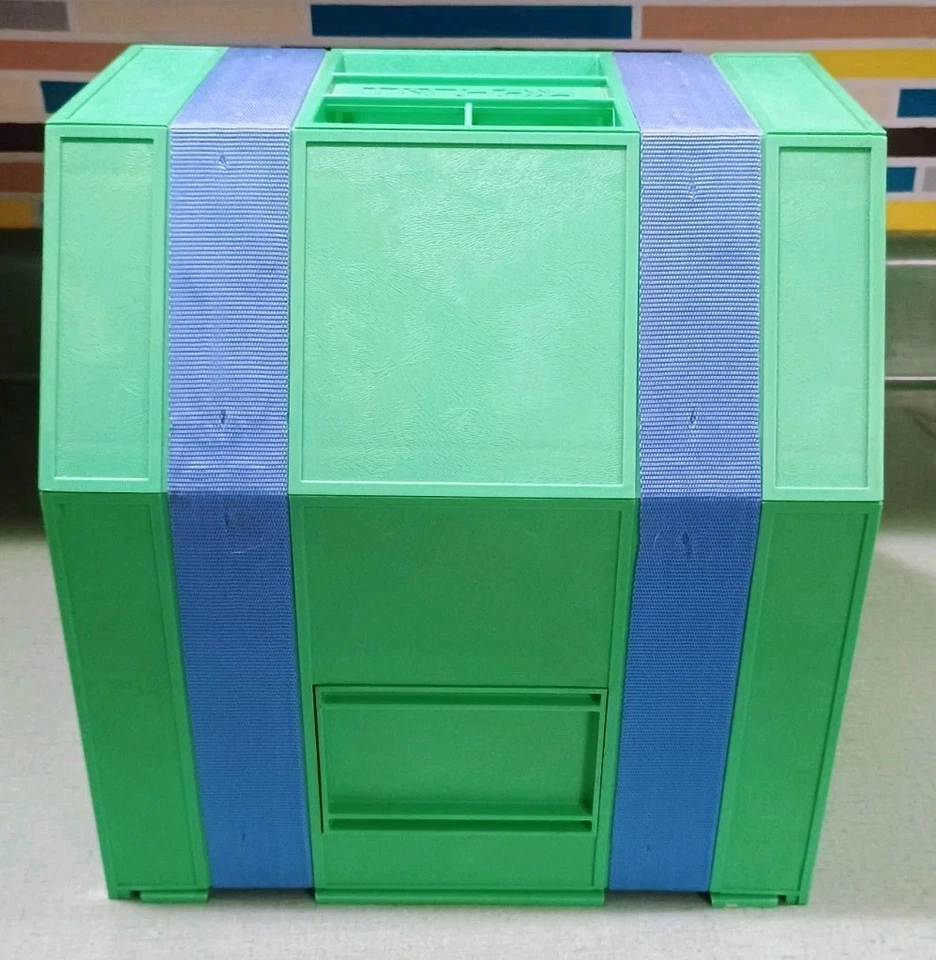 Rolykit S-18 滚动工具收纳盒蓝色带绿色表带 – 复古可扩展 — 第 2/4 张图片