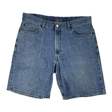VTG Levis 550 Denim Shorts Mens W36 Blue Relaxed Fit Cotton Jean Jorts Y2K