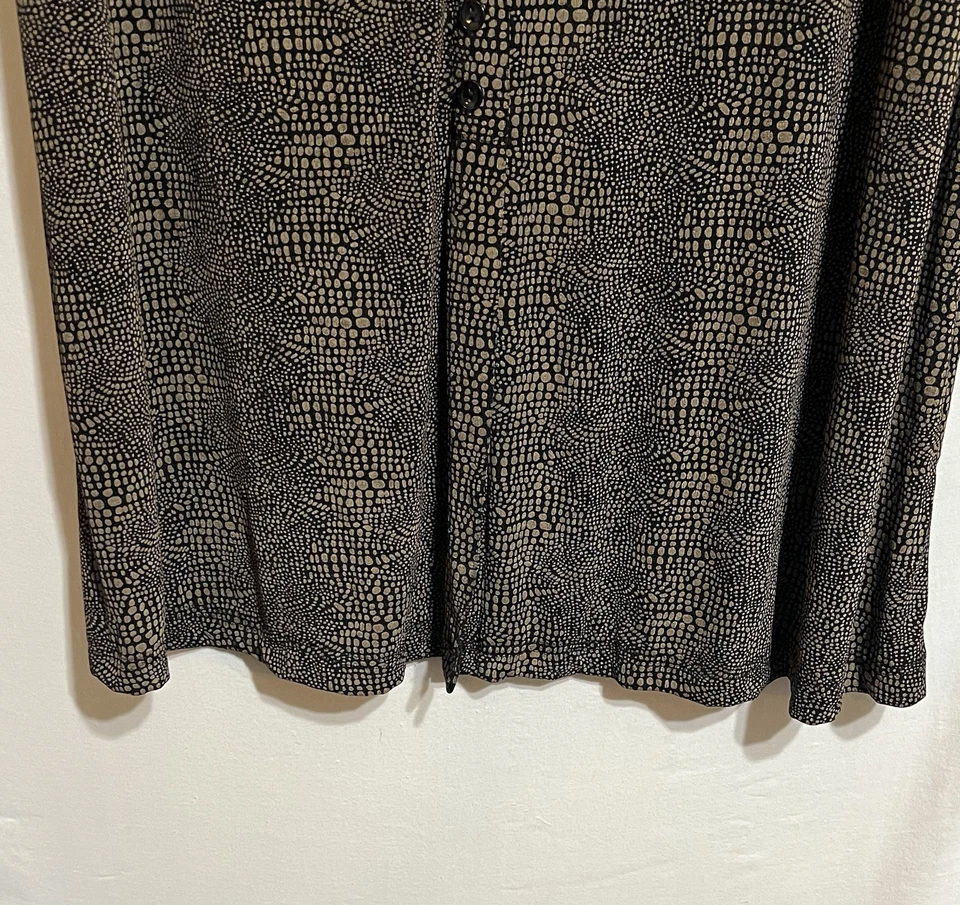 Maxi Falda Briggs New York Negra Dorada Estampado Guepardo Animal, Estampado Leopardo Retro K Foto 3 de 4