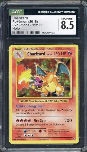 CGC 8.5 Charizard XY Evolutions 11/108 Holo Pokemon Card B10