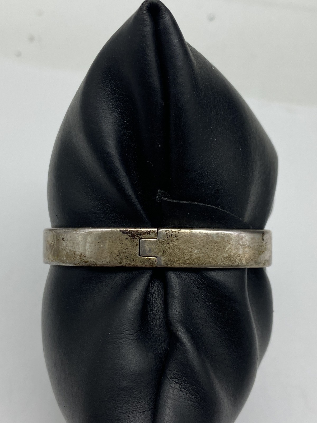 Sterling Silver Rectangular Shaped Hinged Bracele… - image 3