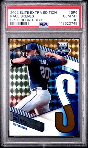 2023 Panini Elite Extra Edition Spellbound Blue Paul Skenes RC /199 PSA 10 POP 2