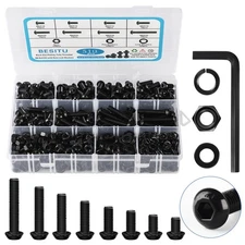 M6 Bolt Assortment Kit, 510Pcs M6 x 10/12/14/16/20/25/30/35mm Button Head Hex...